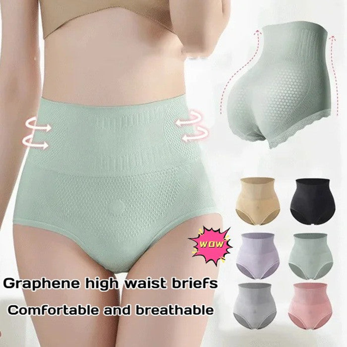 『Brelira』High Waist Cotton Panties with Antibacterial Comfort