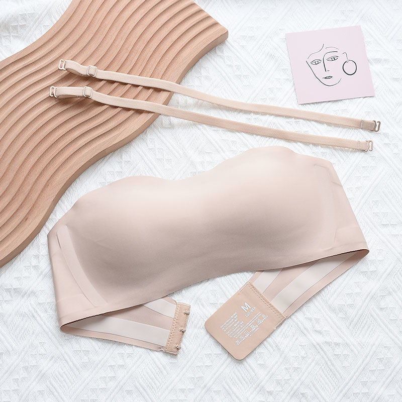 『Brelira』Strapless Tube Bra Women Seamless Anti-Slip Lift Small  Chest Push Up Invisible Bra Wireless Lingerie