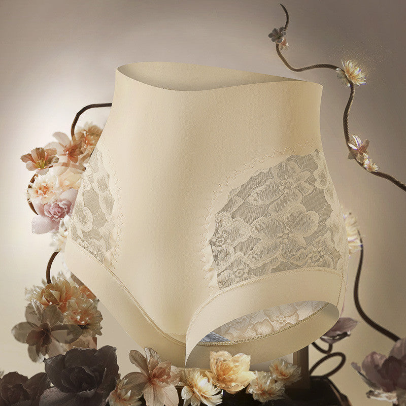 『Brelira』Mulberry Silk Lace Panties High Waist Shaping Panties 10A Antibacterial Seamless Tummy Control Breathable Underwear