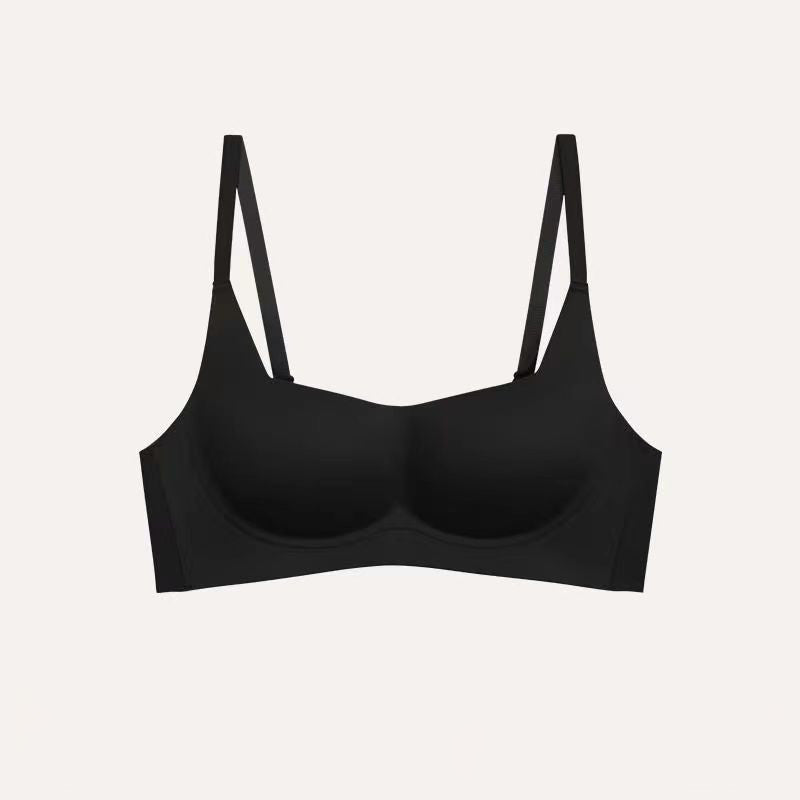 『Brelira』Small Breasts Gathered Bra Wireless Push Up Bra Seamless Comfort Soft Support Half Cup Underwear
