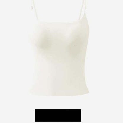 『Brelira』Camellia Seamless Camisole Fixed Cup Bra Breathable Full Coverage Basic Tank Top Wireless Vest