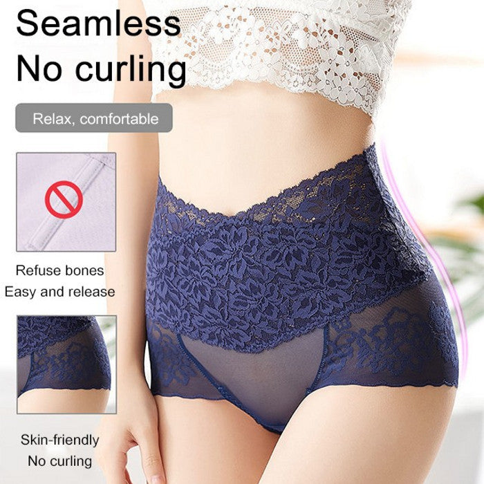 『Brelira』Graphene Lace High-Waisted Panties – Soft, Skin-Friendly & Comfortable