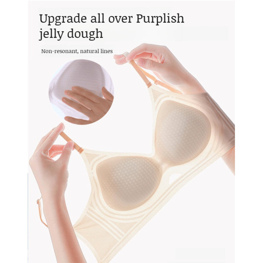 『Brelira』Ultra-thin Bras Jelly Support Push Up Bra Wireless Seamless Small Chest Gather Breathable Underwear