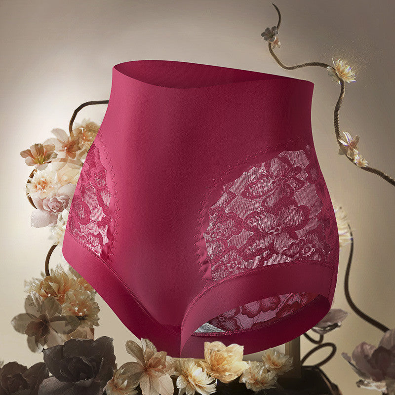 『Brelira』Mulberry Silk Lace Panties High Waist Shaping Panties 10A Antibacterial Seamless Tummy Control Breathable Underwear