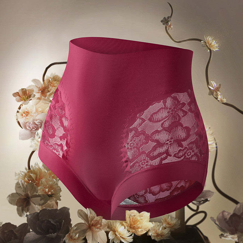 『Brelira』Mulberry Silk Lace Panties High Waist Shaping Panties 10A Antibacterial Seamless Tummy Control Breathable Underwear