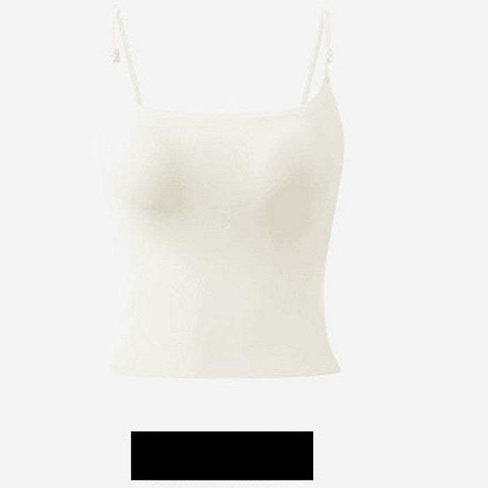 『Brelira』Camellia Seamless Camisole Fixed Cup Bra Breathable Full Coverage Basic Tank Top Wireless Vest