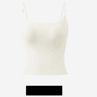 『Brelira』Camellia Seamless Camisole Fixed Cup Bra Breathable Full Coverage Basic Tank Top Wireless Vest