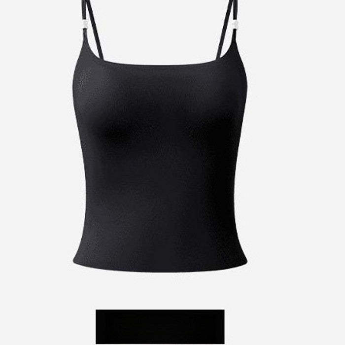『Brelira』Camellia Seamless Camisole Fixed Cup Bra Breathable Full Coverage Basic Tank Top Wireless Vest