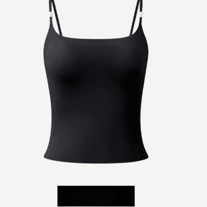 『Brelira』Camellia Seamless Camisole Fixed Cup Bra Breathable Full Coverage Basic Tank Top Wireless Vest