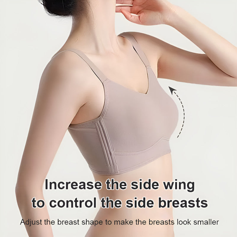 『Brelira』Rabbit-Ear Cup Wireless Minimizer Bra – Full-Coverage, Cooling & Anti-Sagging Support
