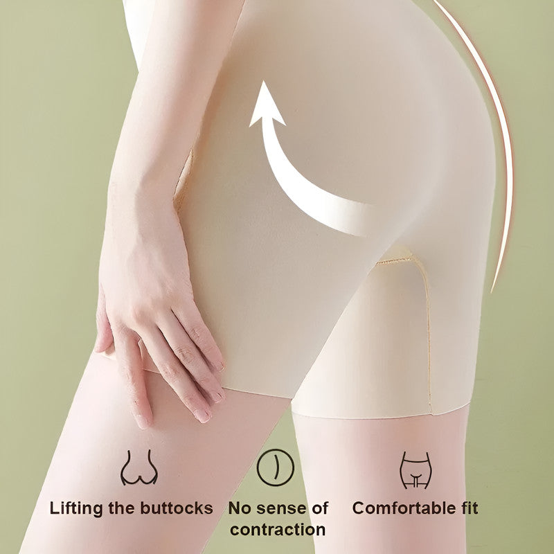 『Brelira』Ice Silk Safety Pants Seamless Butt Lift High Waisted Panties Shapewear Breathable Women Comfortable Underwear