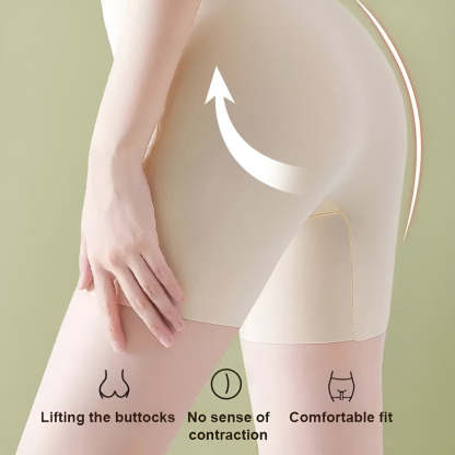 『Brelira』Ice Silk Safety Pants Seamless Butt Lift High Waisted Panties Shapewear Breathable Women Comfortable Underwear