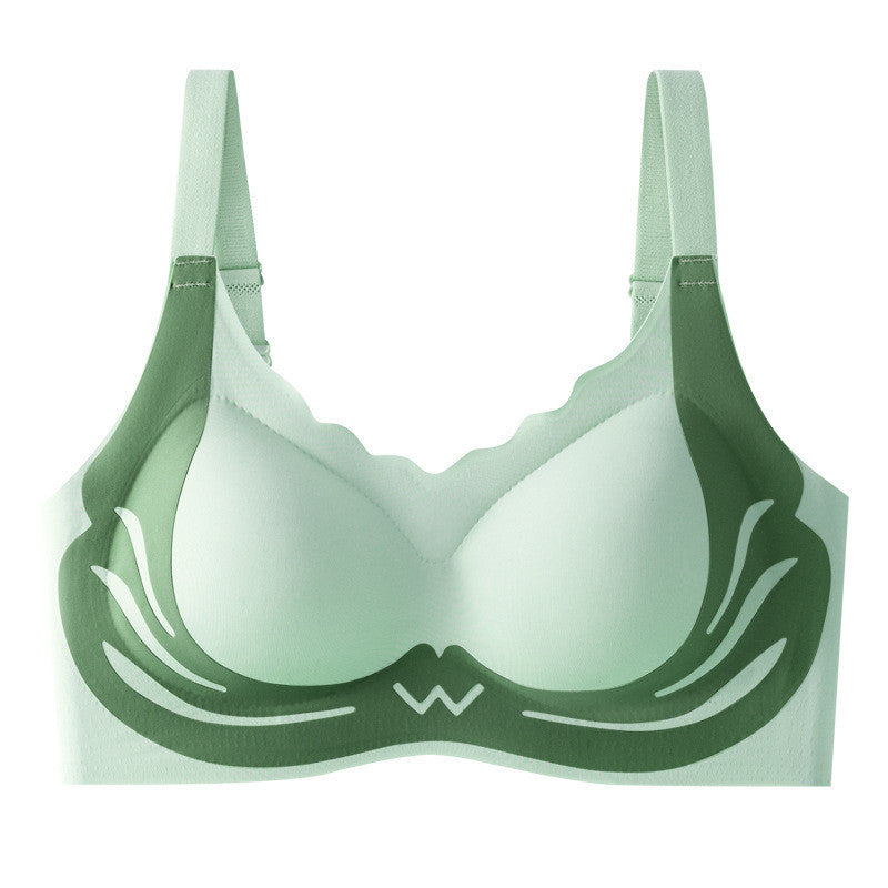 『Brelira』Push Up Bra Women Seamless Anti-Sagging Wireless Bra Jelly Soft Support Small Chest Gathering Breathable Comfort Lingerie