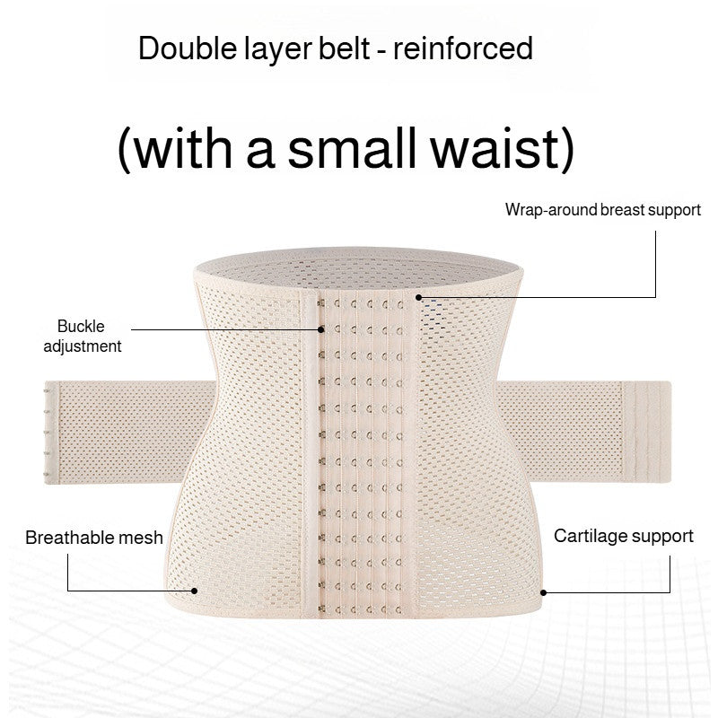 『Brelira』Waist Trainer Body Shaper Corset Belt Tummy Control Double Compression Slimming Girdle Postpartum Binder Breathable Shapewear