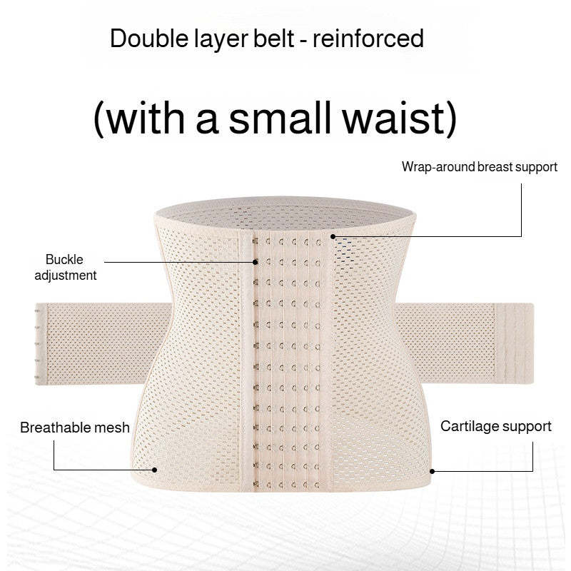 『Brelira』Waist Trainer Body Shaper Corset Belt Tummy Control Double Compression Slimming Girdle Postpartum Binder Breathable Shapewear