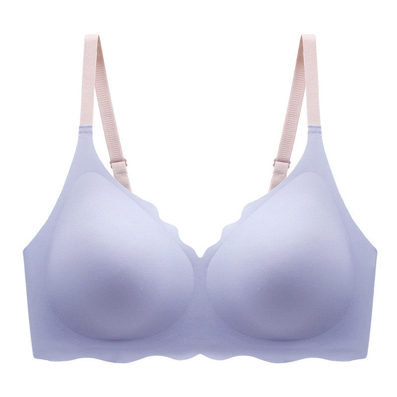 『Brelira』【Thai latex】Wireless Push Up Bra Women Small Chest Gathered Bra Anti-Sagging Breathable Seamless Underwear