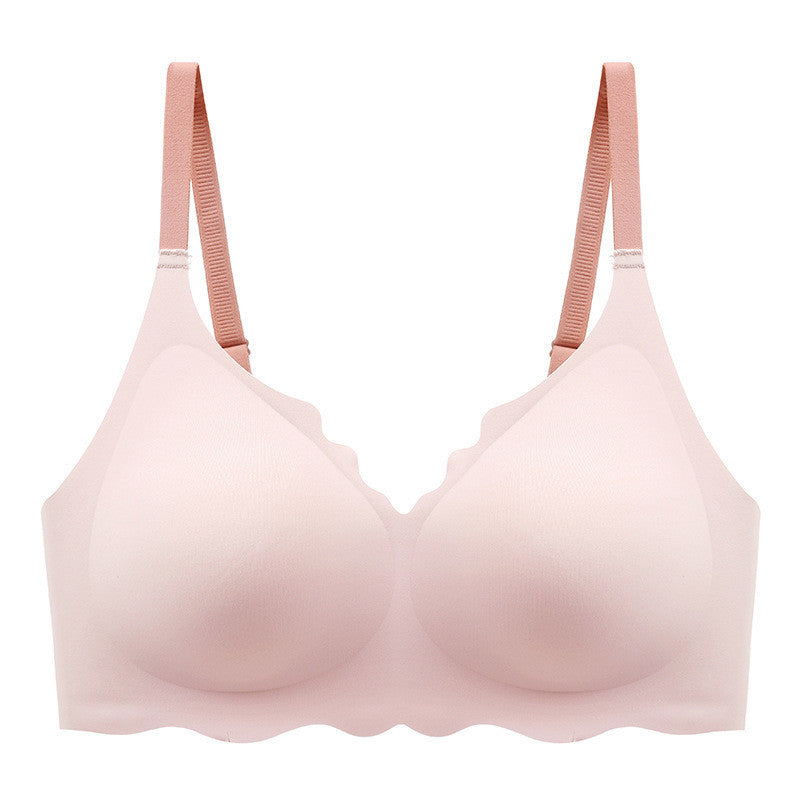 『Brelira』【Thai latex】Wireless Push Up Bra Women Small Chest Gathered Bra Anti-Sagging Breathable Seamless Underwear