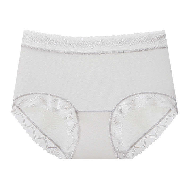 『Brelira』Ice Silk Seamless Panties Sexy Lace Antibacterial Invisible Breathable Panty Quick Dry Women Underwear
