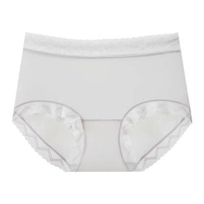 『Brelira』Ice Silk Seamless Panties Sexy Lace Antibacterial Invisible Breathable Panty Quick Dry Women Underwear