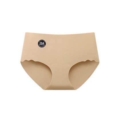 『Brelira』Mulberry Silk Panties Seamless Mid Waist Panty 10A Antibacterial Breathable Comfort Women Underwear