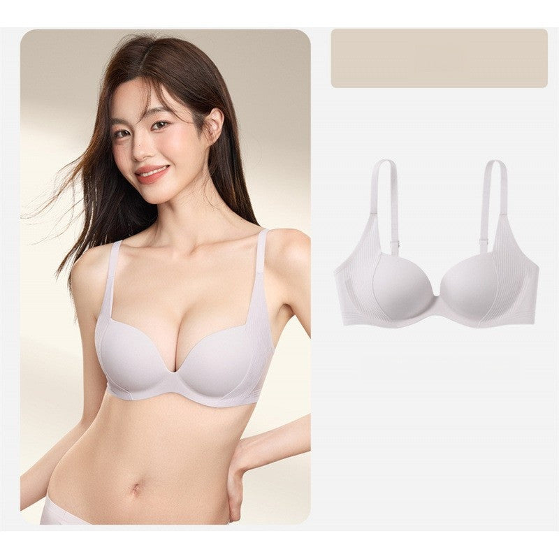 『Brelira』Seamless Push Up Bra Wireless Small Chest Gathered Adjustable Bra Women Lingerie