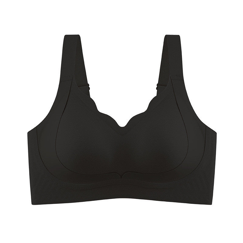 『Brelira』Seamless Invisible Skin Bra Big Breasts Show Small Wireless Anti-Sagging Minimizer Full Coverage Breathable Large Size Underwear