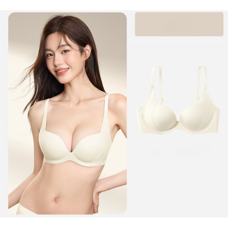 『Brelira』Seamless Push Up Bra Wireless Small Chest Gathered Adjustable Bra Women Lingerie