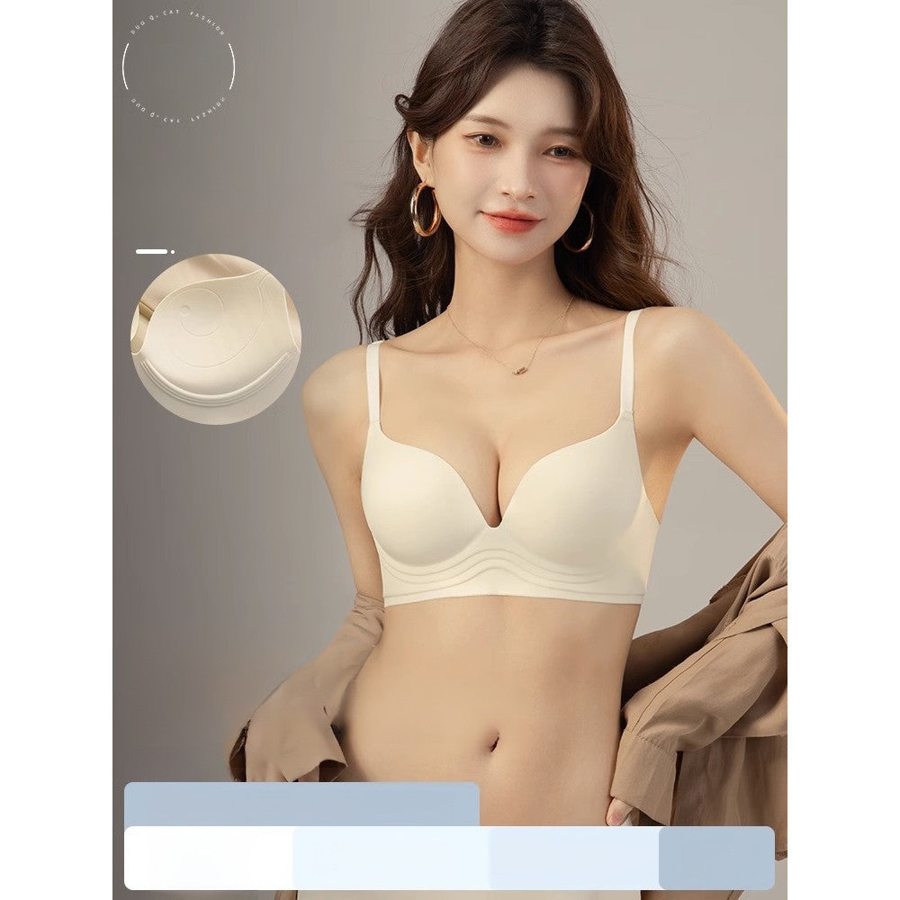 『Brelira』Seamless Push Up Bra Women Small Chest Lift Soft Wireless Anti-Sagging Full Coverage Breathable Sexy Underwear