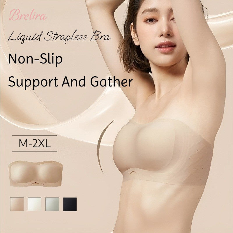 『Brelira』Seamless Strapless Wireless Bra – Anti-Slip, Invisible & Push-Up Support