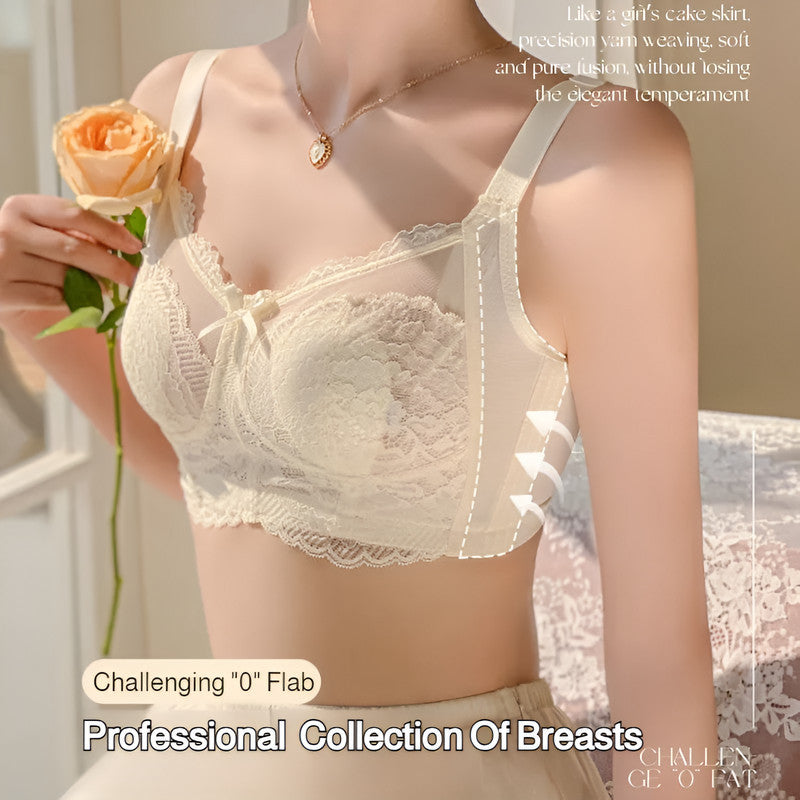 『Brelira』Lace Wireless Full-Cup Minimizer Bra – Lightweight & Anti-Sagging Support
