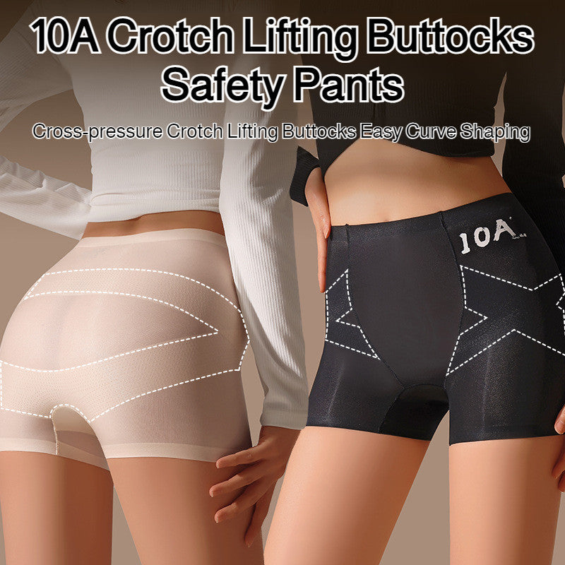 『Brelira』High Waist Safety Pants Seamless Panties Mulberry Silk Tummy Control Shapewear Hip Lift Ultra-Thin Underwear