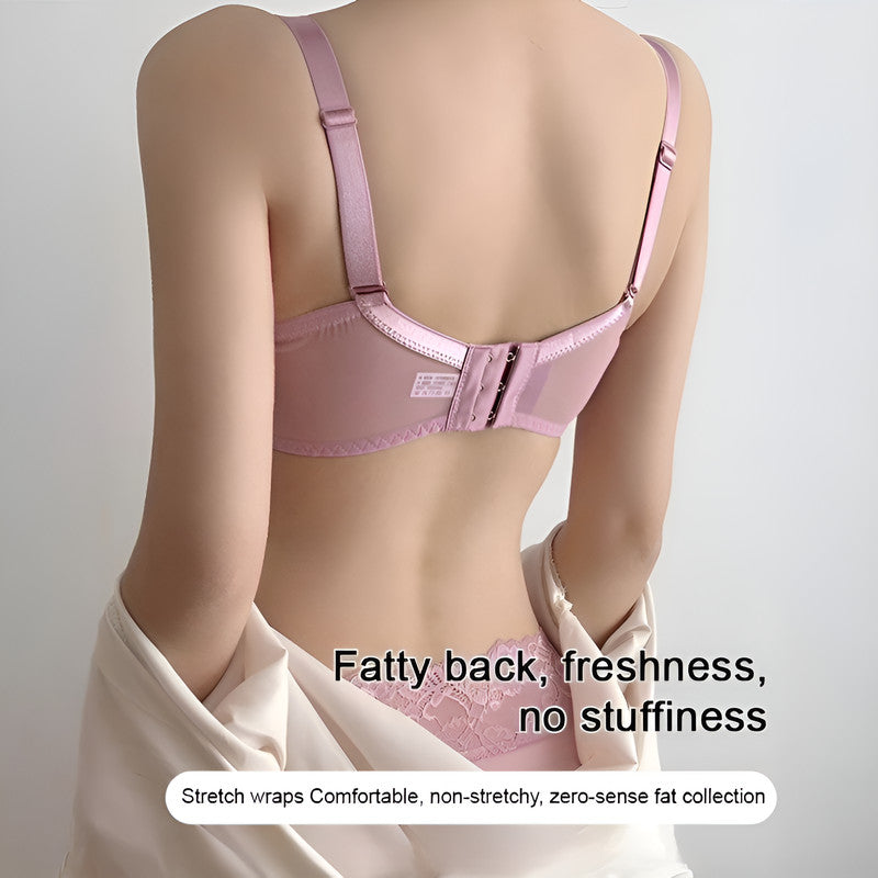 『Brelira』Wireless Lace Minimizer Bra with Sheer Tulle Support