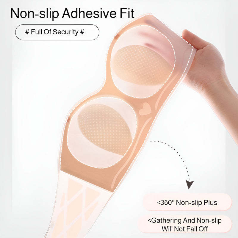 『Brelira』Ultra-Thin Strapless Bra Anti-Slip Rabbit Ear Cup Seamless Beauty Back Wireless Small Chest Push Up Bra Invisible Lingerie
