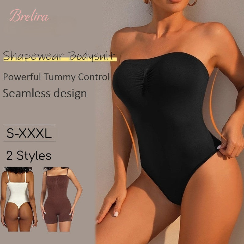 『Brelira』One Piece Slimming Shapewear Seamless Tummy Control Push-Up Full Body Bodysuit Breathable Inner Plus Size Body Shape