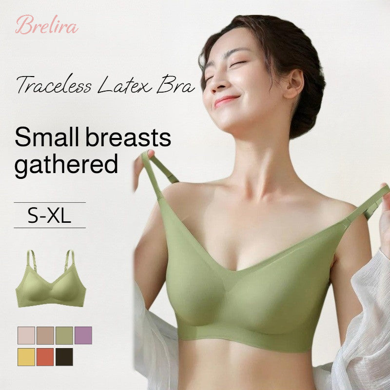 『Brelira』Ice Silk Latex Wireless Bra – Seamless Lift & Soft Support for Small Busts