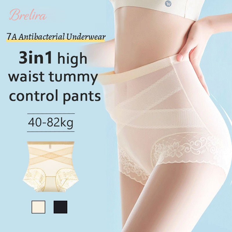 『Brelira』3-in-1 Ice Silk Shaping Panties with High Waist Support