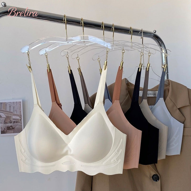 『Brelira』Jelly Support Wireless Push-Up Bra – Seamless, Fixed Cup & Lightweight Comfort