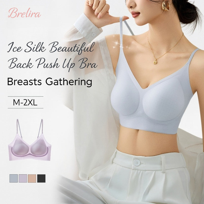 『Brelira』Ice Silk Wireless Push-Up Bra – Seamless, Cooling & Soft Support