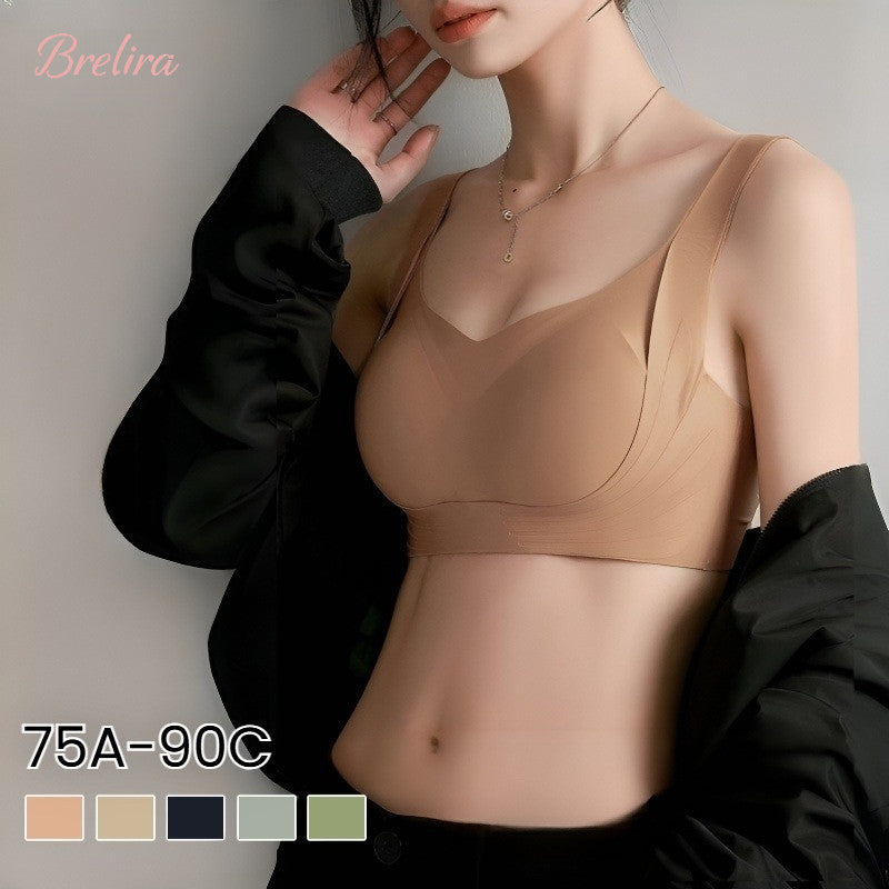 『Brelira』Wireless Full-Cup Minimizer Bra – Seamless, Zero-Feel & Anti-Sagging Support