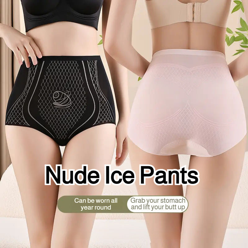 『Brelira』High-Waisted Ice Silk Shaping Panties – Seamless Tummy Control & Hip Lift