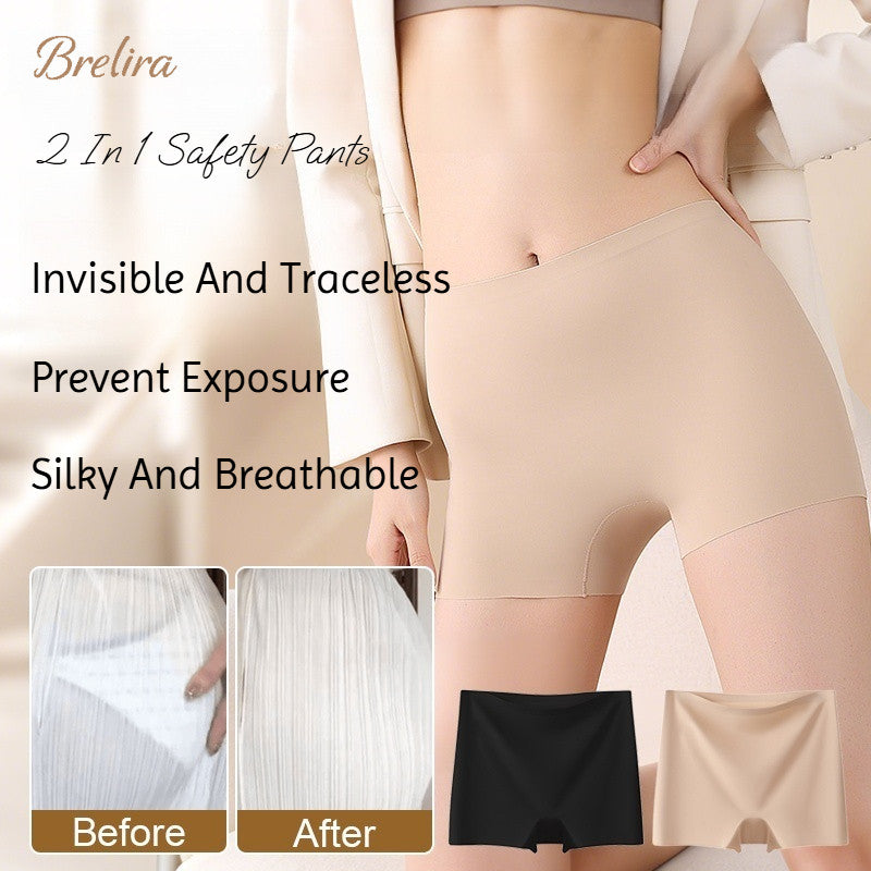 『Brelira』Ice Silk Seamless Safety Shorts – Invisible & 10A Antibacterial