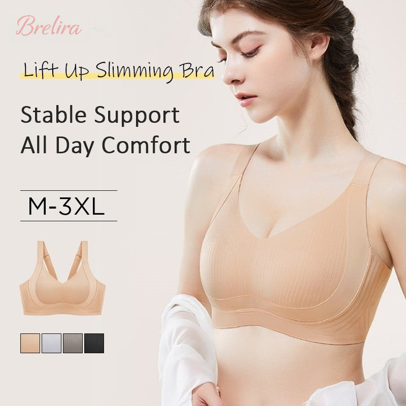『Brelira』Plus Size Full Cup Bra with Adjustable Lift Support