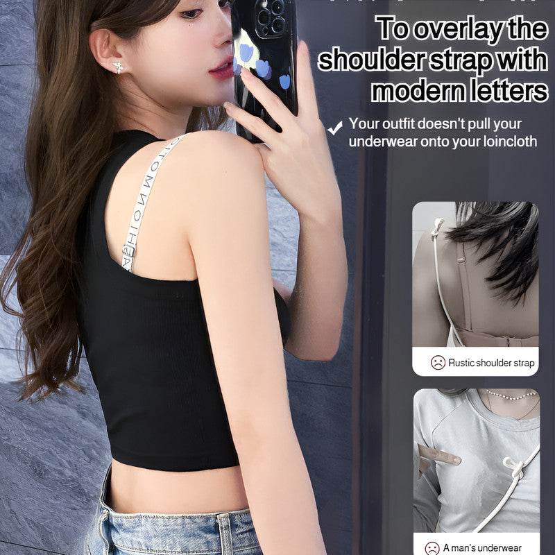 『Brelira』Wireless Push-Up Bra – Seamless, Letter Straps & Anti-Sagging Support