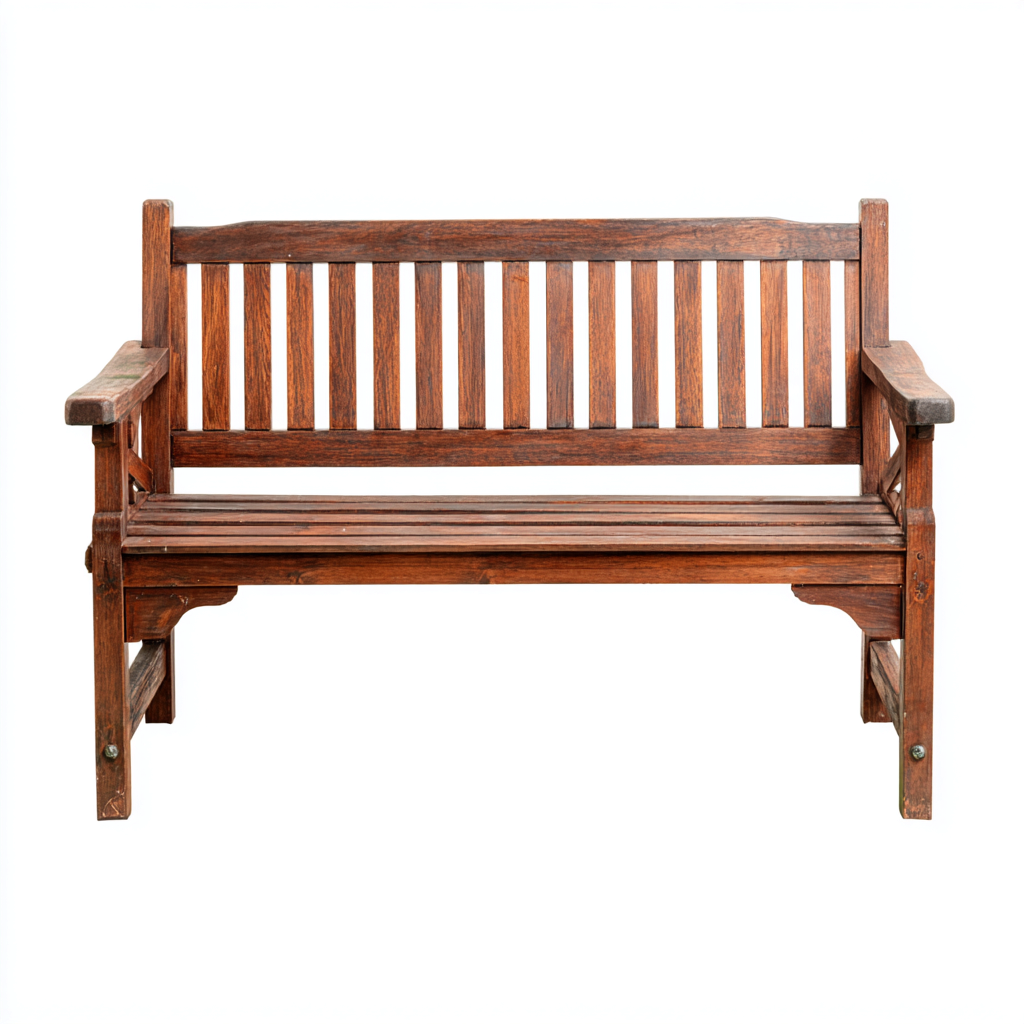 Outdoor Bench solid wood slatted 140x55x85 cm - brown - classic garden seating-Denmyio