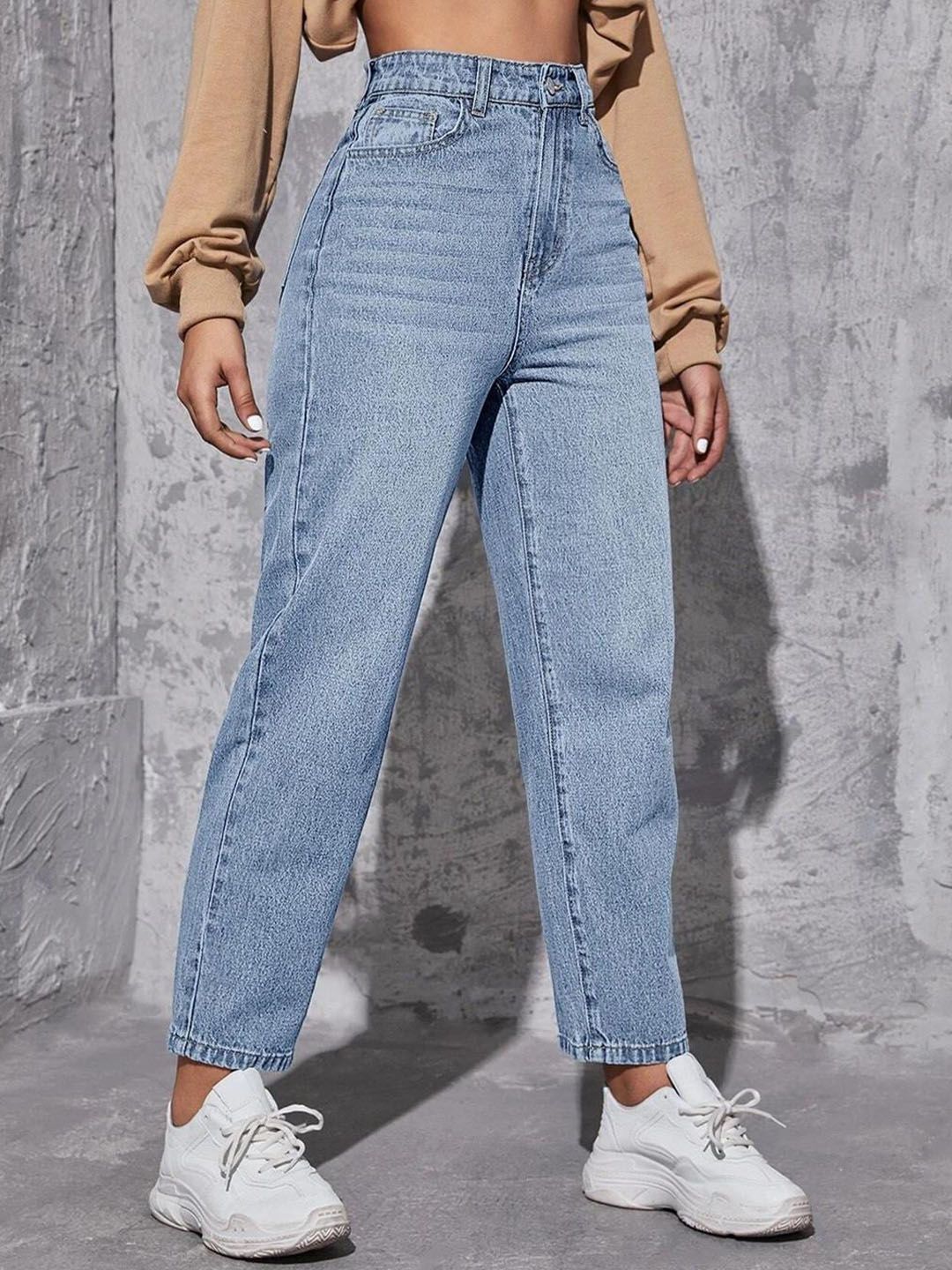 Kotty Women Blue Jean High-Rise Clean Look Light Fade Stretchable Jeans