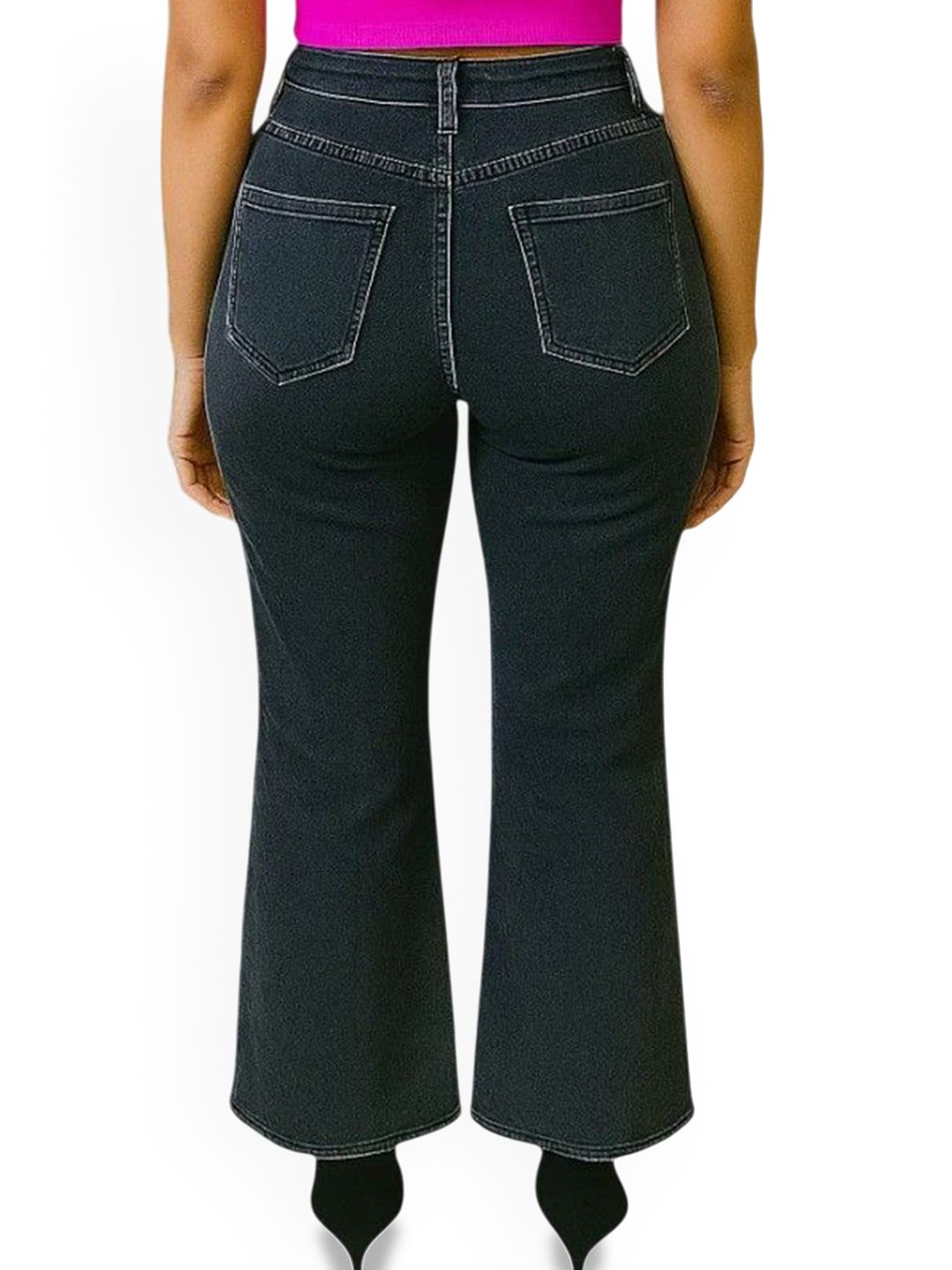 Kotty Women High-Rise Highly Distressed StretchableBootcut Jeans