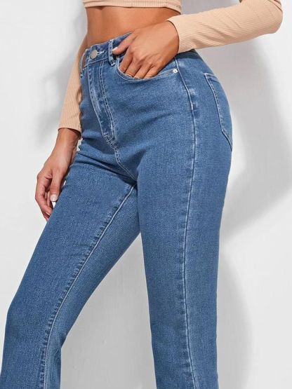 Kotty Women Bootilicious Bootcut High-Rise Stretchable Cotton Jeans