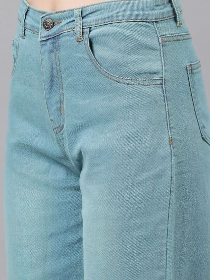 Kotty Women Blue Jean Straight Fit High-Rise Stretchable Jeans