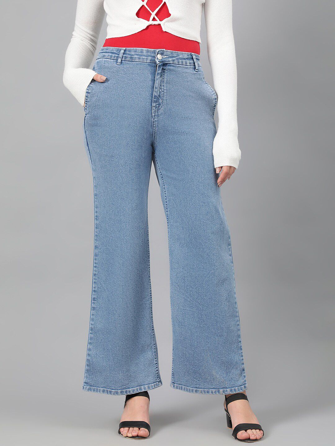 Kotty Women Blue Jean Mid-Rise Stretchable Jeans