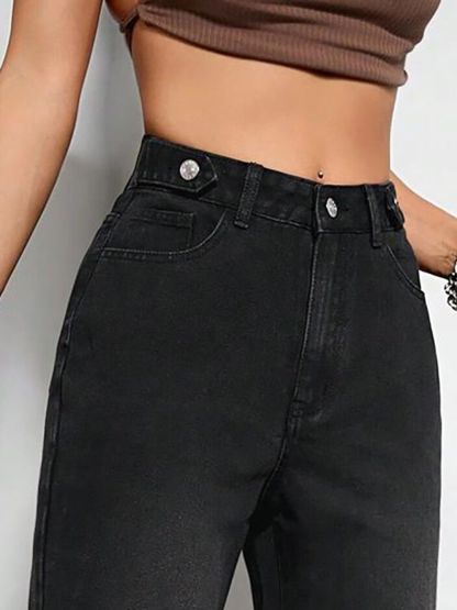 KOTTY Basics Women Black Jean Flared High-Rise Clean Look Stretchable Jeans